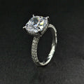 10ct White Gold Cubic Zirconia Size P Ring
