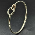 9ct White Gold Interlocking Bangle