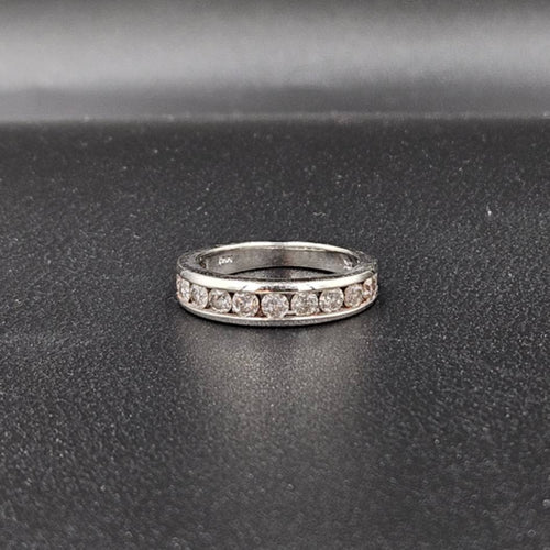 10ct White Gold Diamond Band