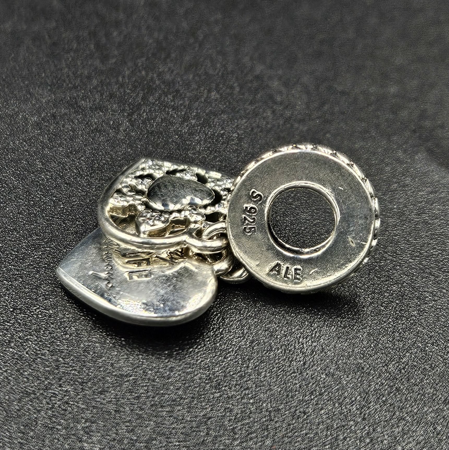 Sterling Silver Cubic Zirconia " My Wife Always " Charm