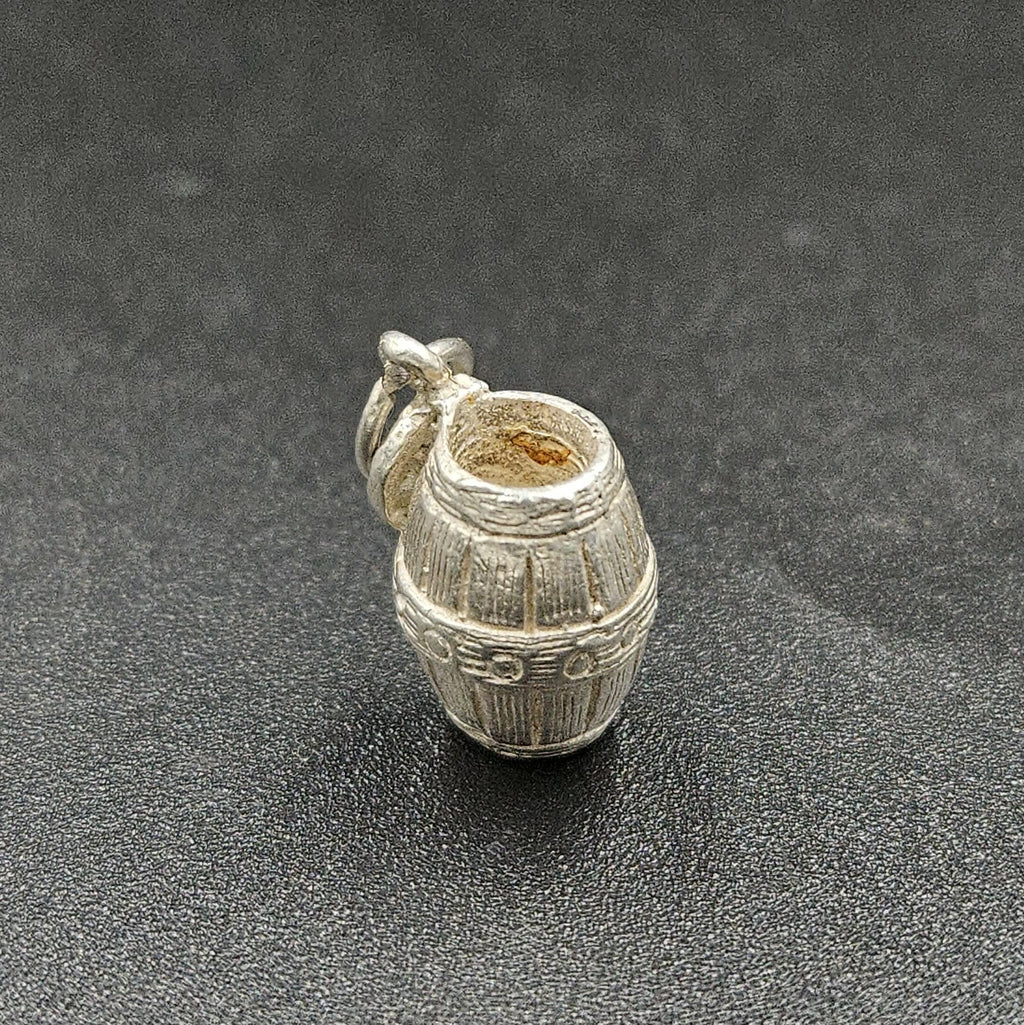 Sterling Silver Wine Barrel Charm
