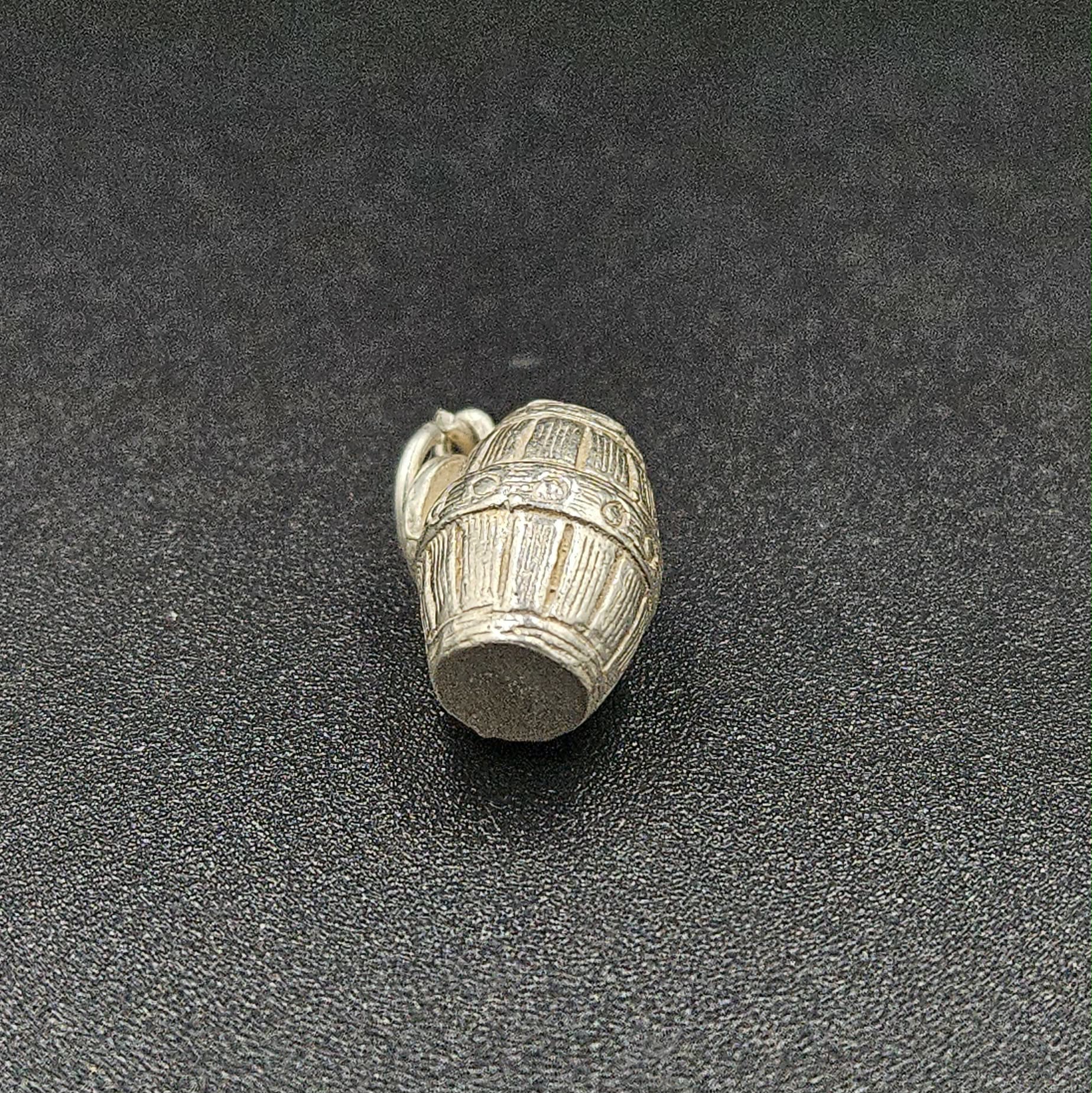 Sterling Silver Wine Barrel Charm
