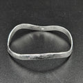 Silver Plated Ripple Effect Wavy Bangle