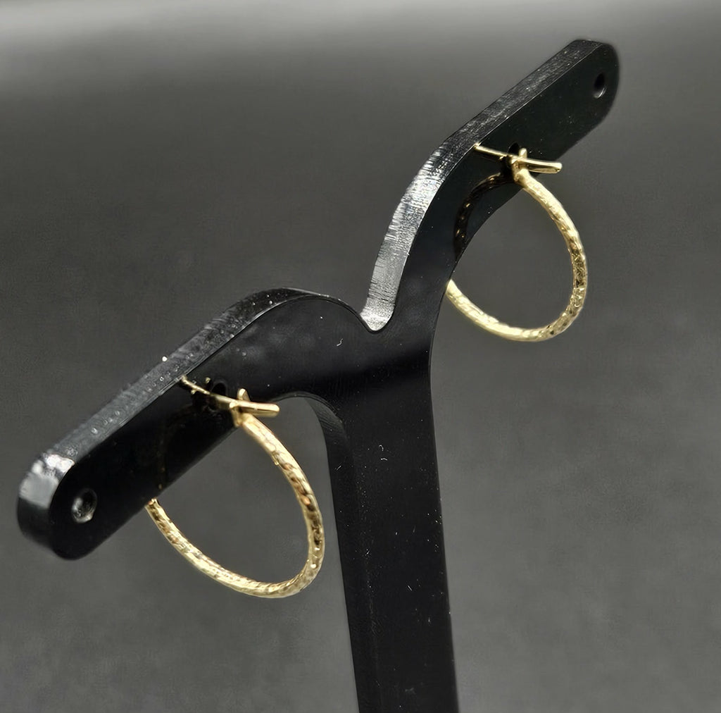 9ct Yellow Gold Ripple Effect Earrings