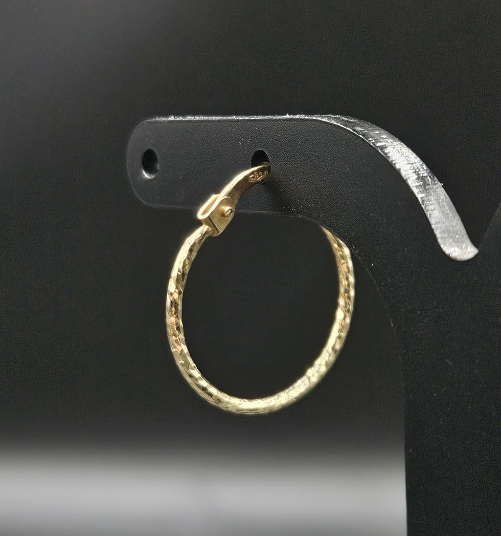9ct Yellow Gold Ripple Effect Earrings